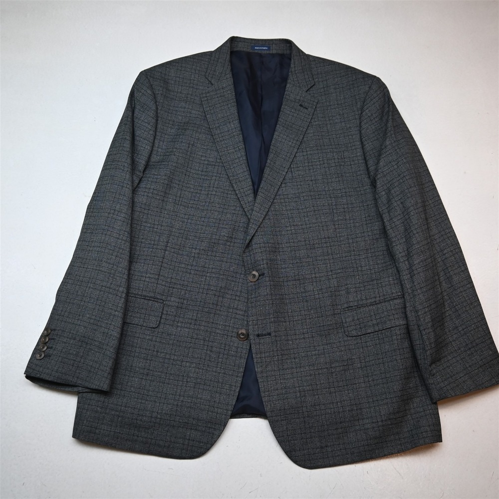 NEW Stafford 50R Gray Check Classic Fit Mens Blazer Suit Jacket Sport Coat